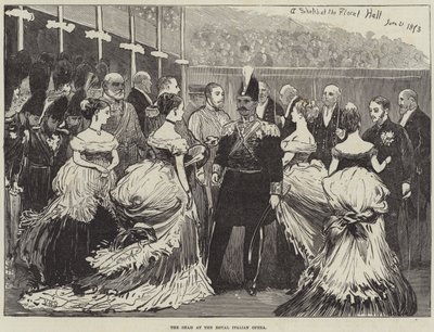 El Shah en la Ópera Real Italiana de Valentine Walter Lewis Bromley